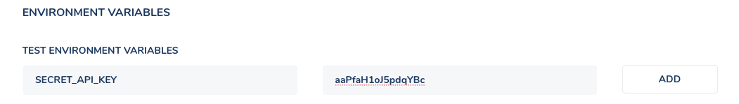 'Adding an environment variable'